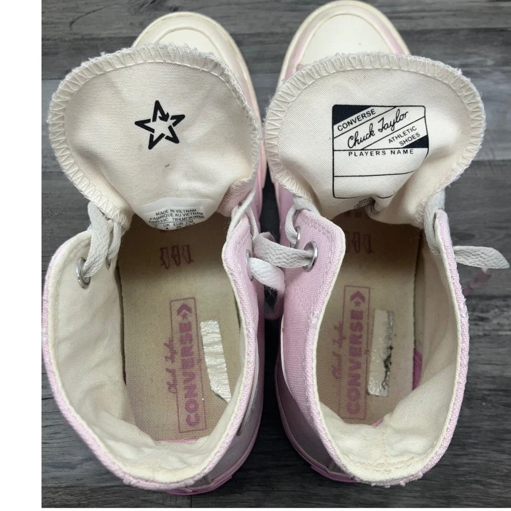 Converse Chuck Taylor All Star Ombre Pink High Top Sneakers A00533C Womens 8 - Picture 6 of 8